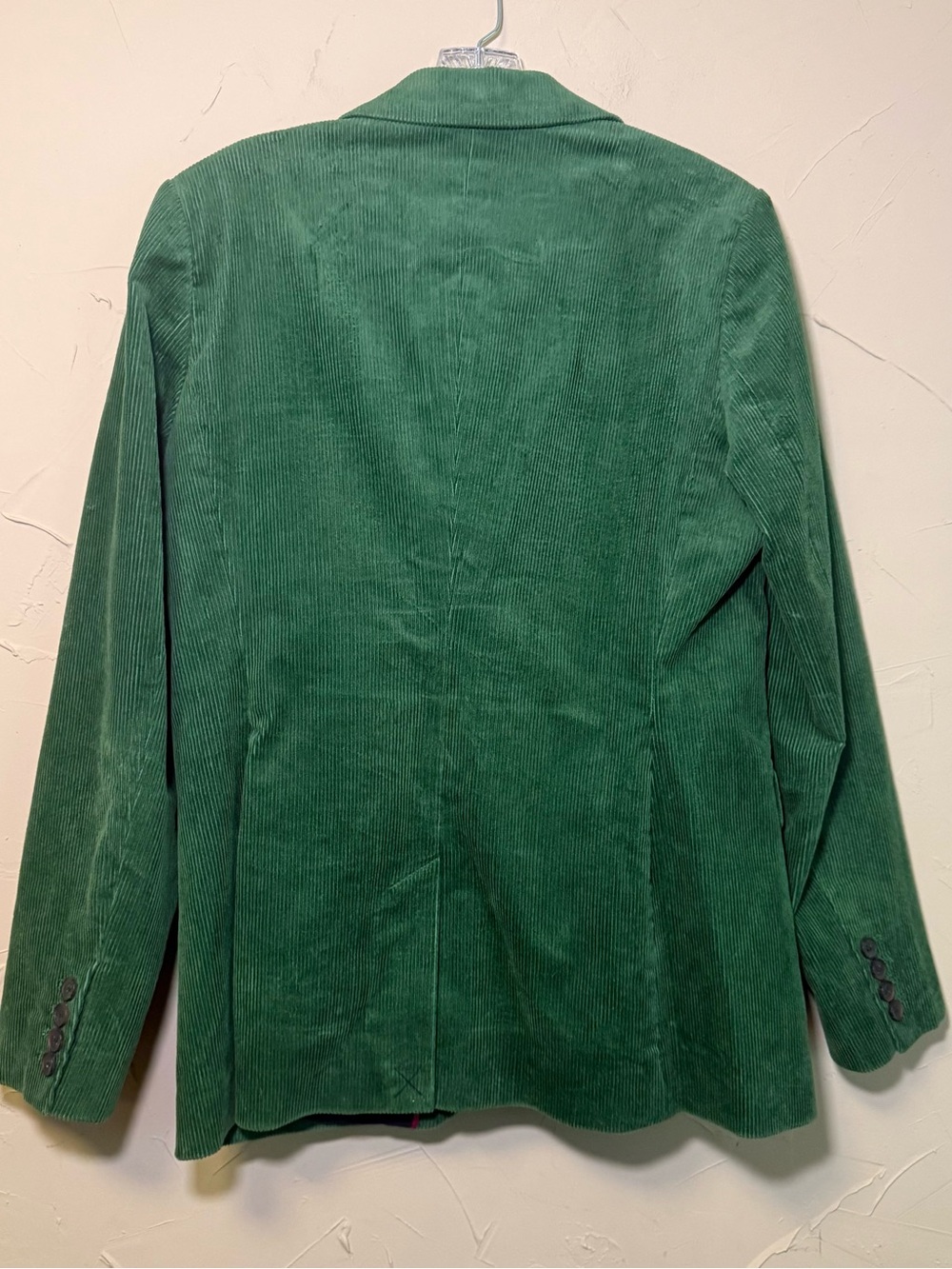 Boden Green Corduroy Suit Set Size 10R Blazer 8R Pants Dark Academia Office Wear - Picture 10 of 16